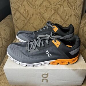 On Running Men's Gray and Orange Athletic Shoes